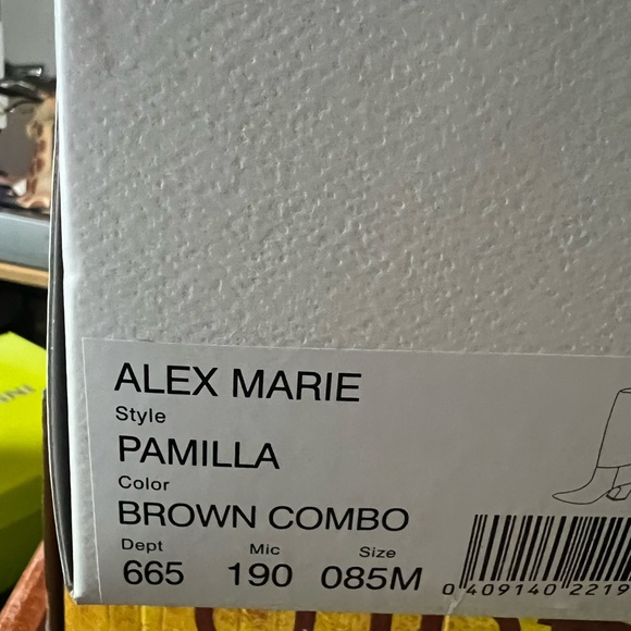 Alex Marie Pamilla Snake Boots 8.5 brown leather in Tall knee high New in box - Picture 13 of 14